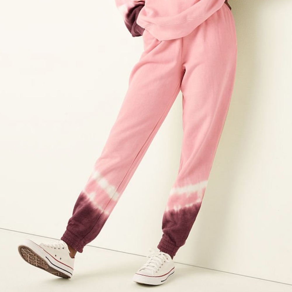 NWT Victoria Secret Pink Joggers High Waist Tie Dye Size M